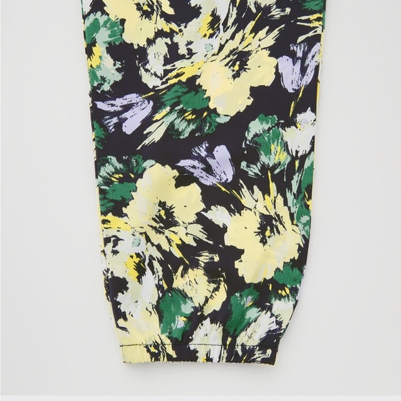 Uniqlo Satin Drape Jogger Trouser Floral Print Women's Pants Size XL - Picture 3 of 8